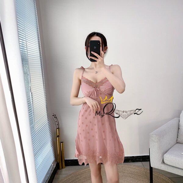 Sexy Korean Lace Babydoll Chemise Lingerie Nightgown Pyjamas Pink Color